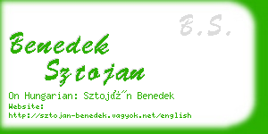 benedek sztojan business card